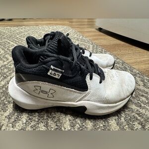 Under Armour Kids Black and White Low-Top Sneakers